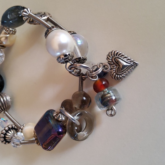 Vintage Treska Memory Wire Bracelet - Picture 2 of 8